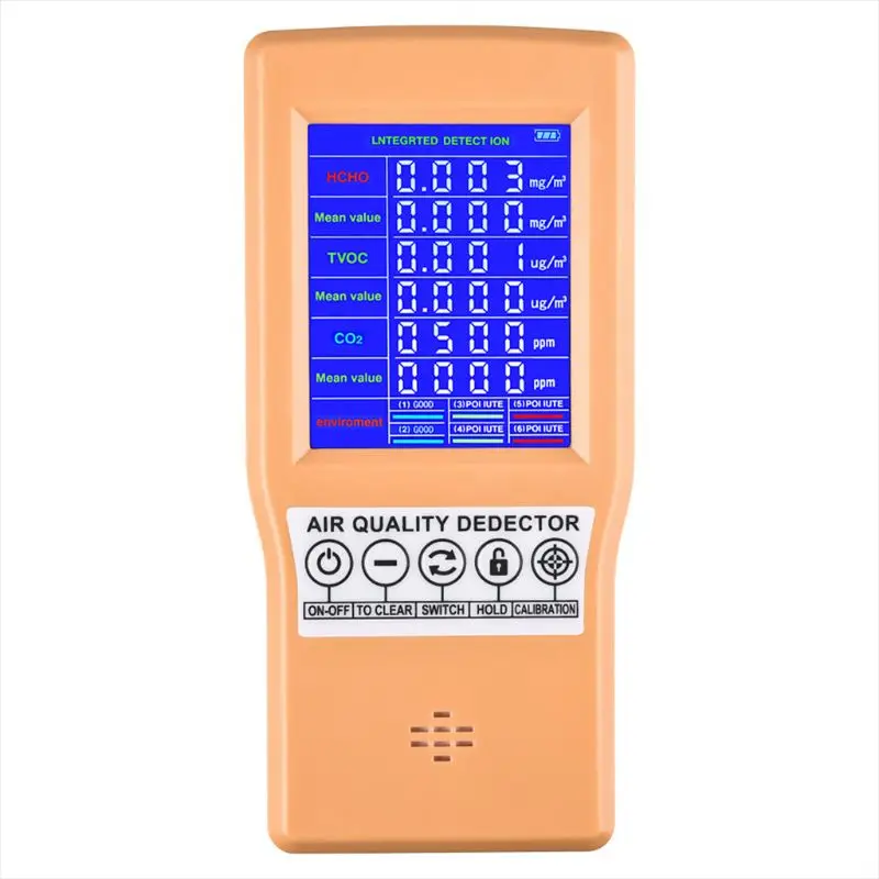 

Air Quality Detector Formaldehyde TVOC HCHO CO2 Monitor Gas Analyzer Handheld