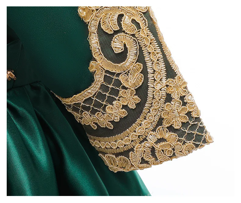 Рождественское платье для девочек элегантные Детские Платья с цветочным