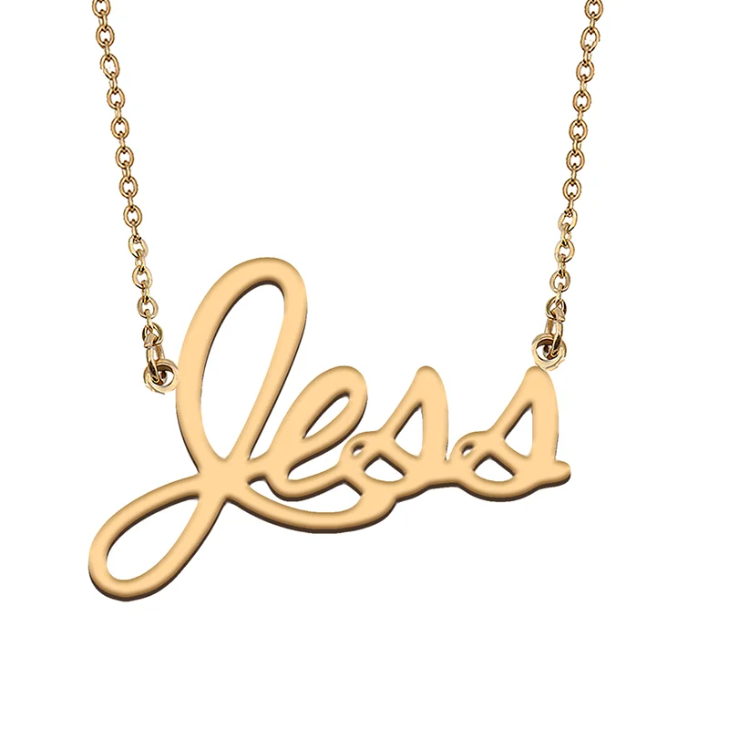 Jess Custom Name Necklace Customized Pendant Choker Personalized Jewelry Gift for Women Girls Friend Christmas Present