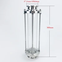 long style 251mmod64 high quality flow sight glass dioptr length 300mm sight glass tower ss304 sanitary fitting