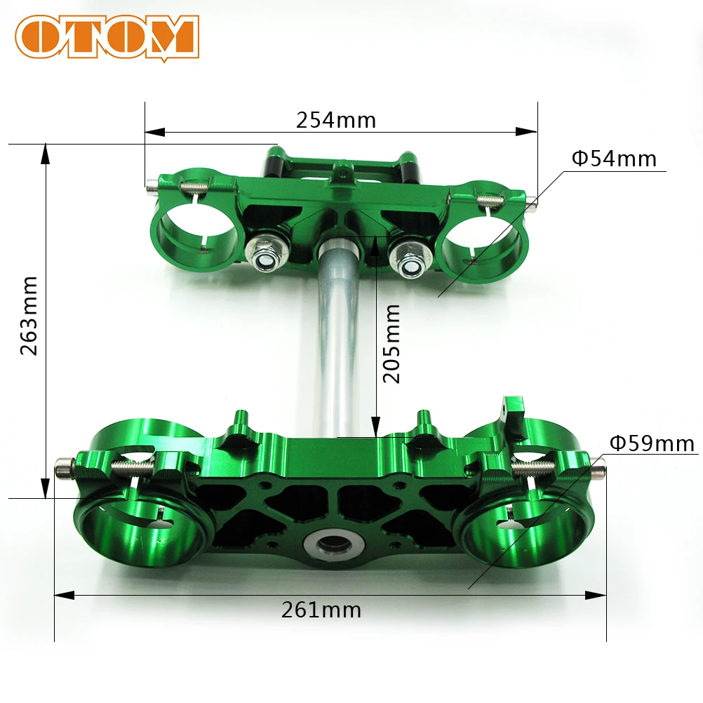 Тройные зажимы для дерева мотоцикла OTOM алюминиевый Руль с ЧПУ Кавасаки KX250F KX450F