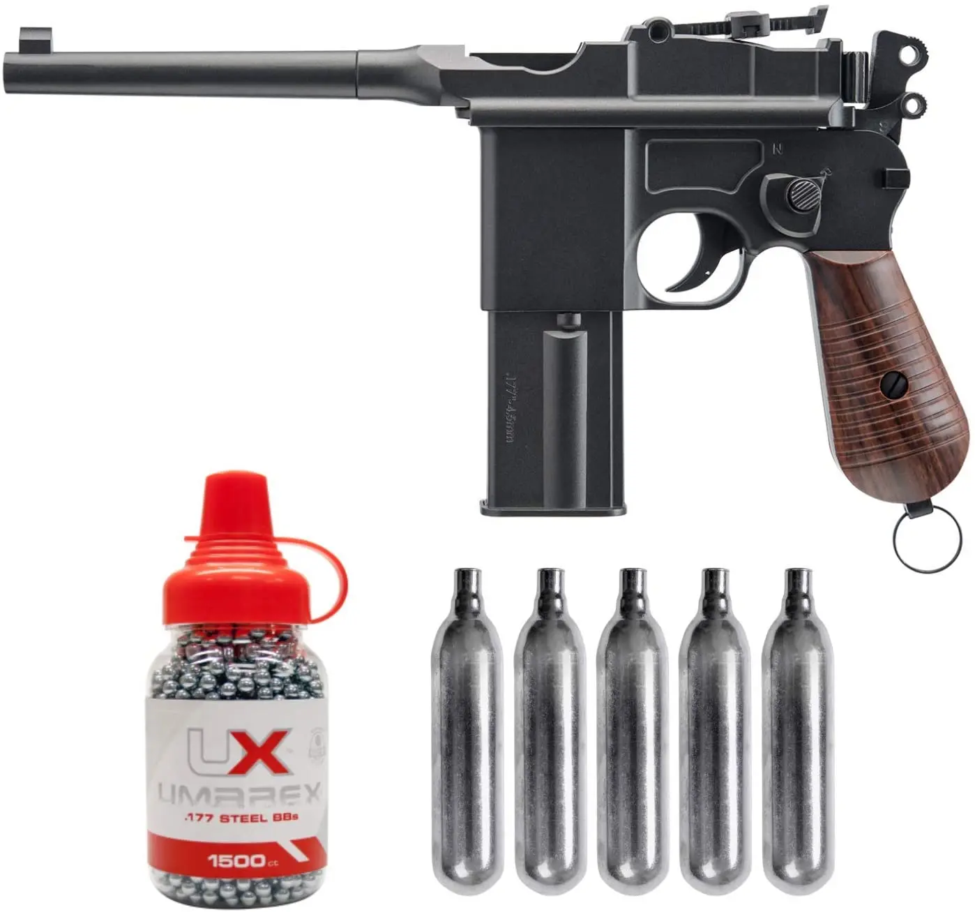 

M712 Armas Blowback Automatic .177 Caliber Pistola De Chumbinho with Wearable4U Bundle Metal Wall Sign