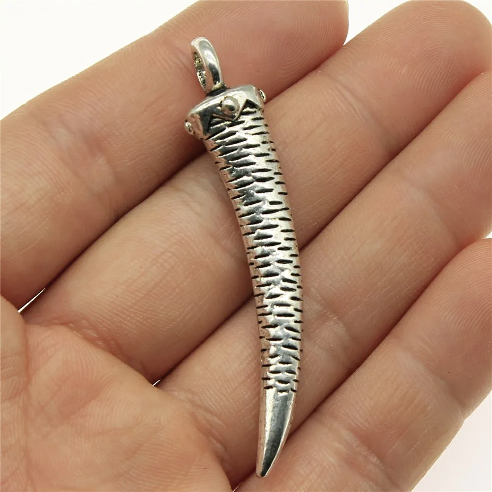 

2pcs Charms Ox Horn 60x12mm Pendant Ox Horn Charms For Jewelry Making Jewelry Findings