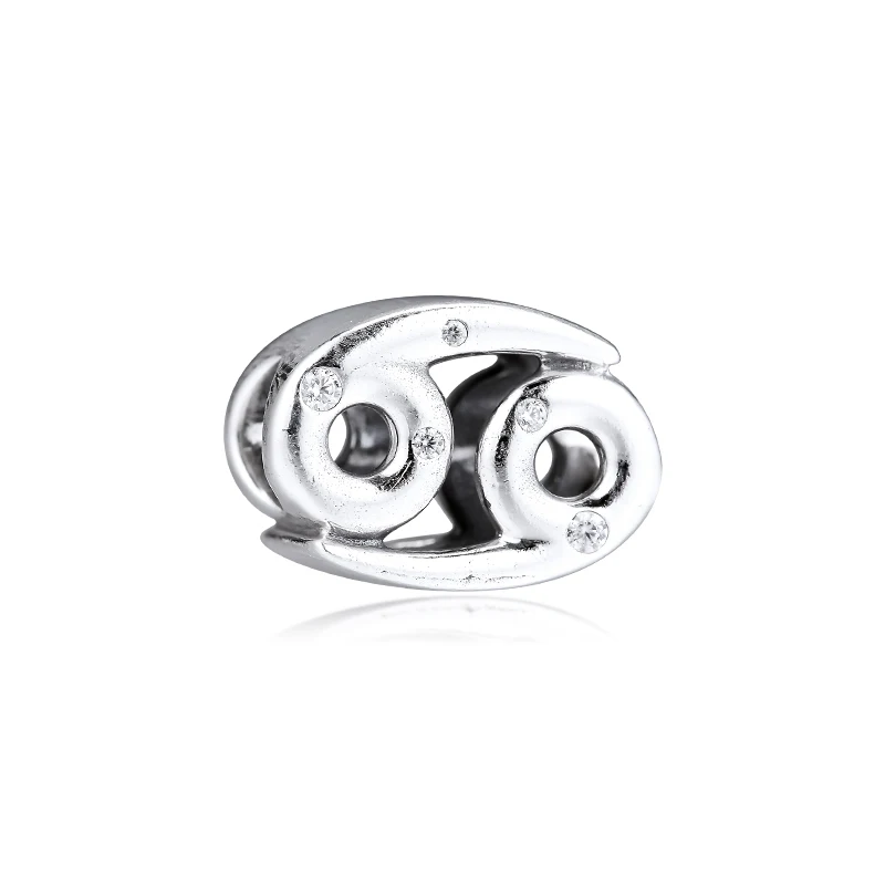 

CKK Genuine 925 Sterling Silver Beads Sparkling Cancer Zodiac Charms Fit Europe Bracelet Women DIY Jewelry Making Wholesale