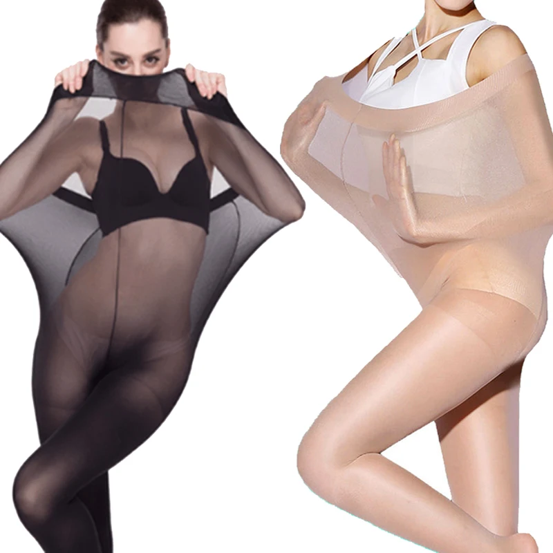 Размера плюс супер эластичные колготки Для женщин чулки Body Shaper Колготки 30D теплые
