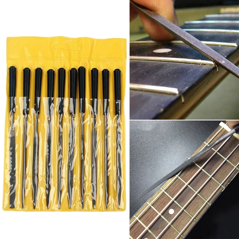 

10pcs Guitar Frets Nuts Needle File Set Polished File Rasp Grinding Knife