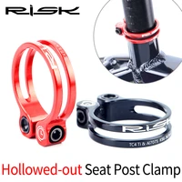 risk ultralight bicycle seat post clamp for 31 8mm 34 9mm mtb road bike seat post clamps aluminum clip titanium screws