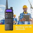 Портативная рация Baofeng UV 5R, 5 Вт, UV-5R мА ч, СВЧ, УВЧ, портативная рация Baofeng 3800