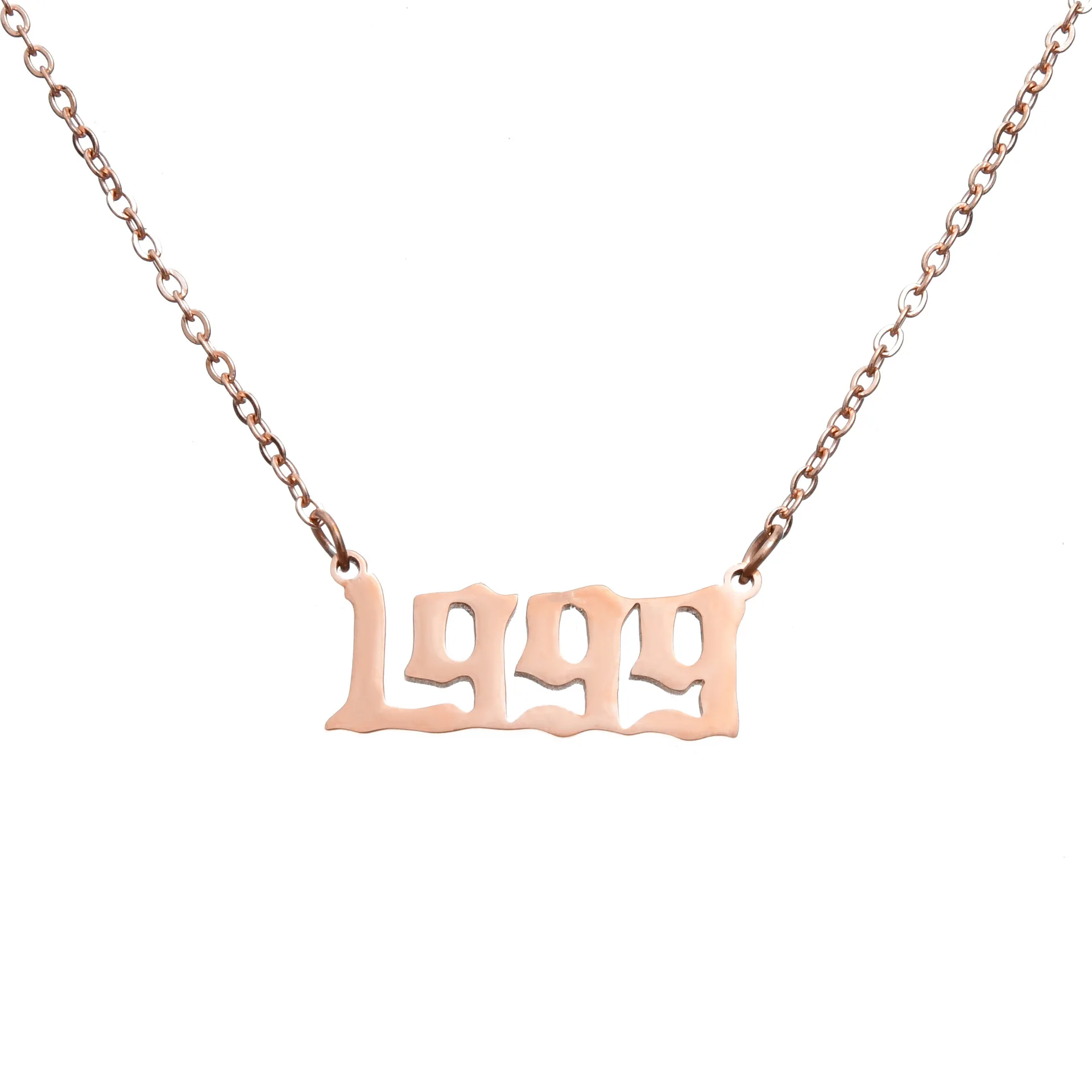 Ожерелья в стиле панк с изображением даты на английском языке ожерелья цифрами