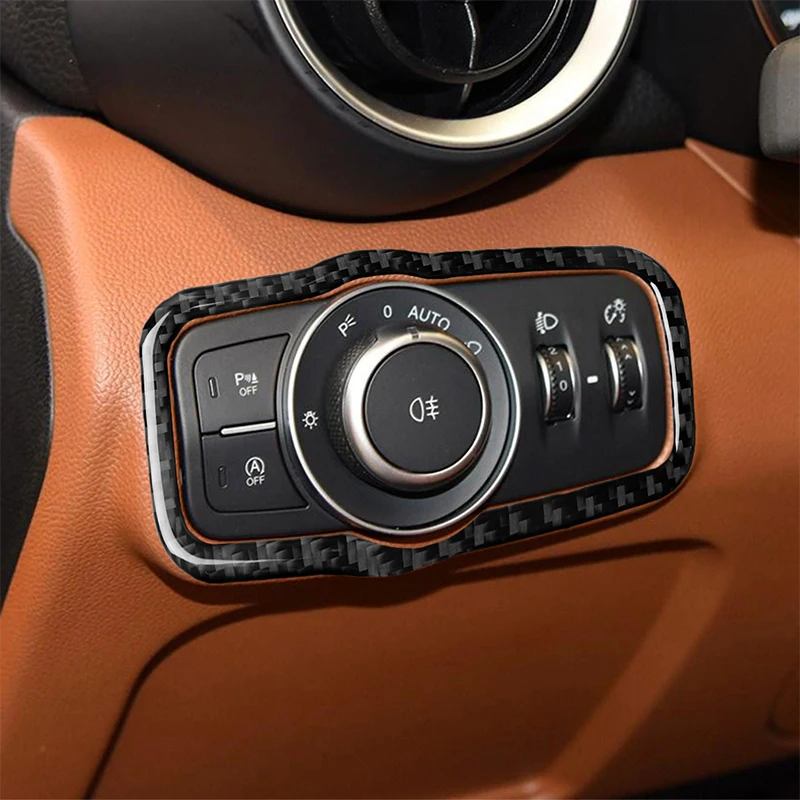 

for Alfa Romeo Giulia 17-19 Carbon Fiber Headlight Switch Panel