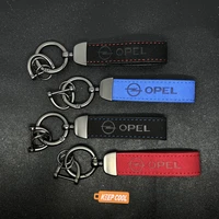 fashion leather keychain custom gift key horseshoe buckle rings for opel opc astra j h k insignia j vectra c corsa d opel car