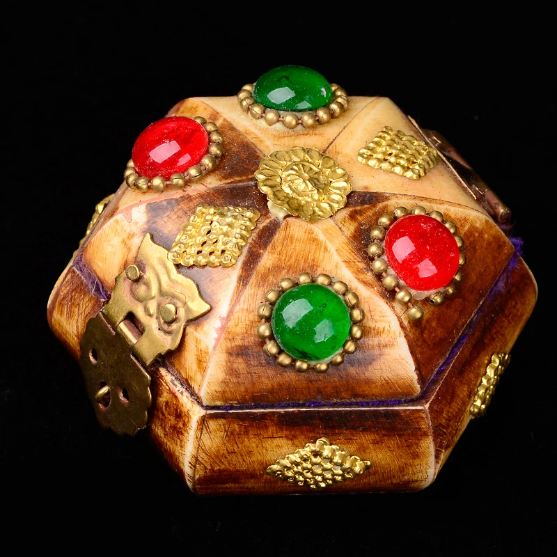 

Nepal handmade yak bone jewelry box European Court jewelry storage box