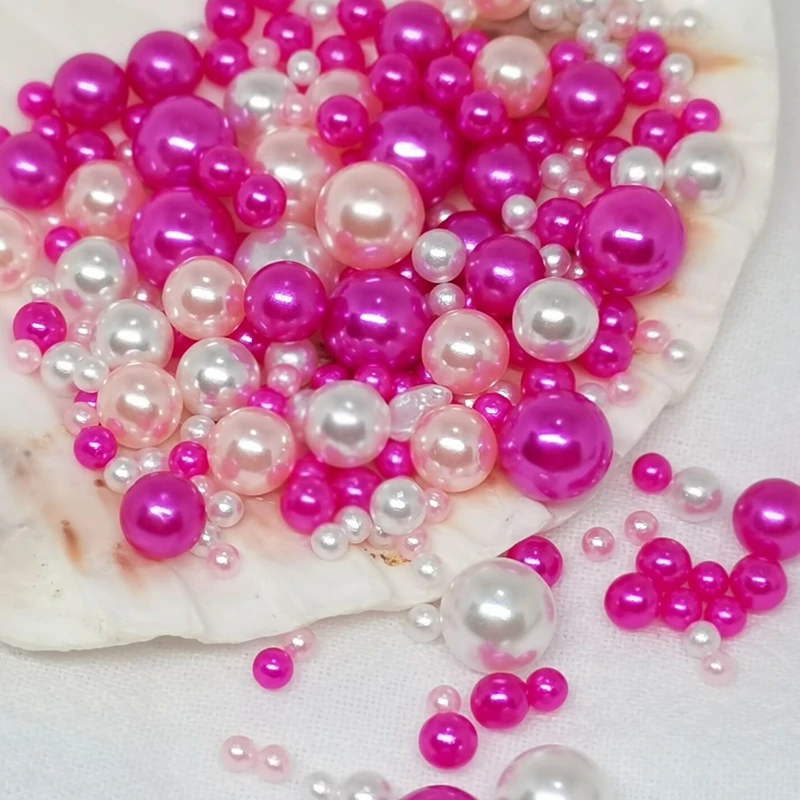 

Mix Size 2.5 4 6 8mm Round Beads For Jewelry Making Diy Nails Accessories Mixed Colors About100-120pcs/bag