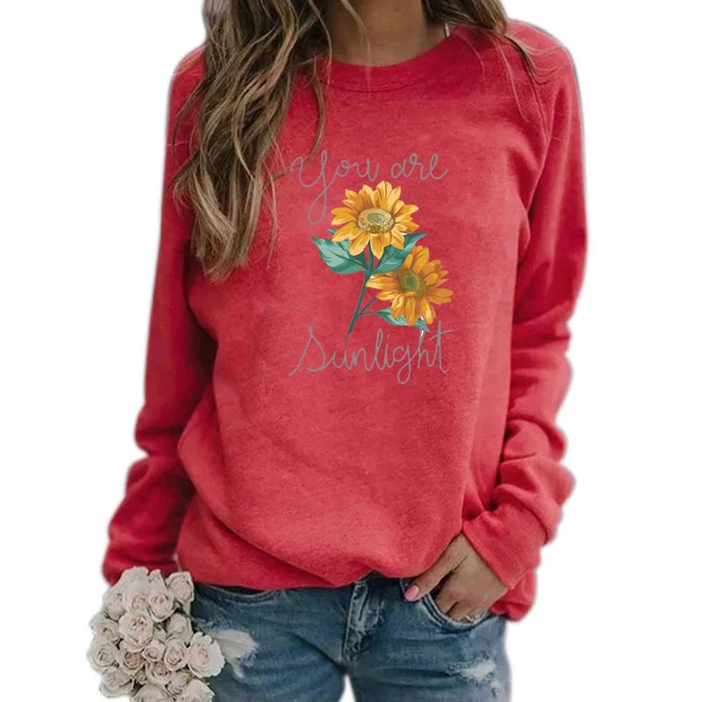 

Осенний свитер с цветочным принтом для женщин, Свободный Повседневный пуловер с вырезом лодочкой и длинным рукавом для женщин 2020, модная же...