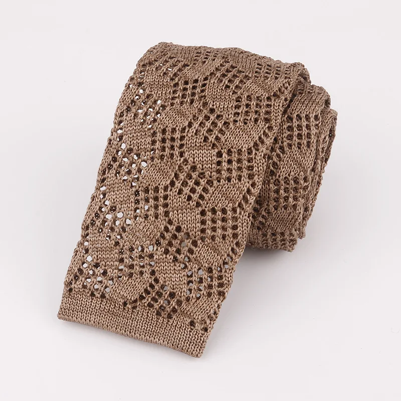 Модные мужские вязаные галстуки в клетку новые брендовые 6 см узкая ширина