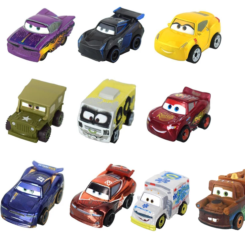 10 шт. Disney Pixar Тачки 2 3 Молния Маккуин FLG72 мини металлический сплав литая машина