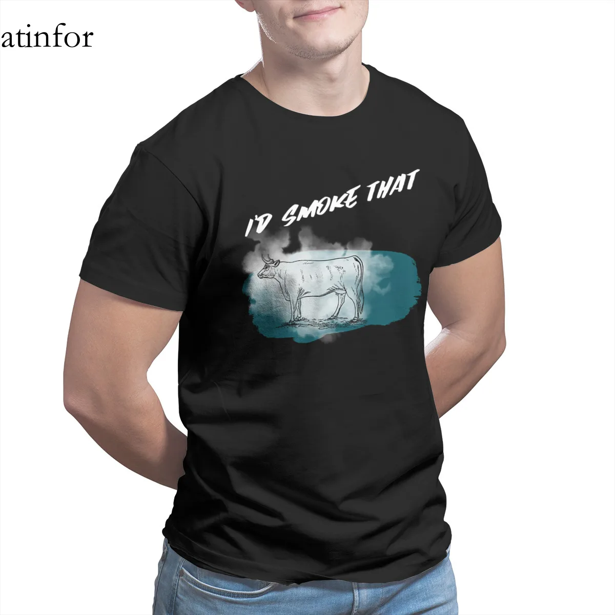 

I d Smoke That- Funny BBQ Shirt 100% Cotton Black Couples Matching Anime Retro Plus Size Clothing 16707