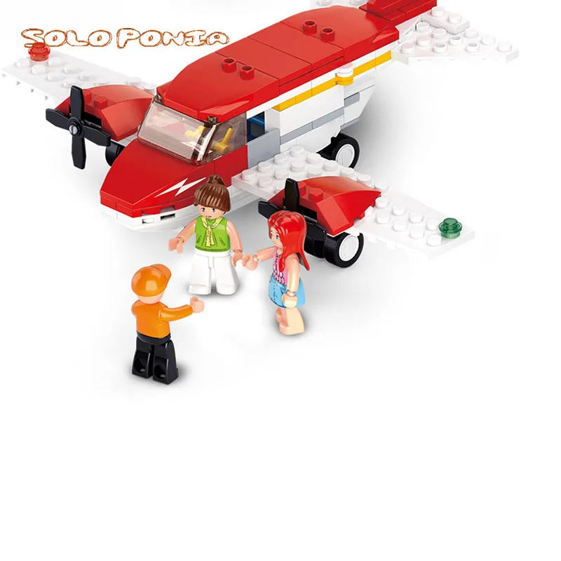596 шт. Детский конструктор авиационный город|shop model|model buildingmodel city |