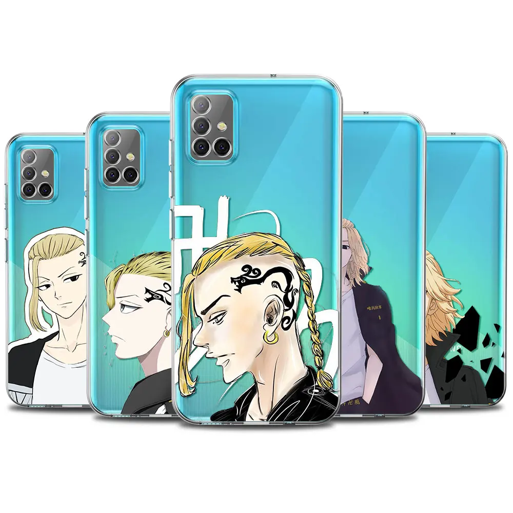 

Phone Case For Samsung A51 A71 A91 A52 A72 4G Clear Soft TPU for A42 A32 4G A41 A31 A21s A11 A01 Cover Casing Tokyo Revengers
