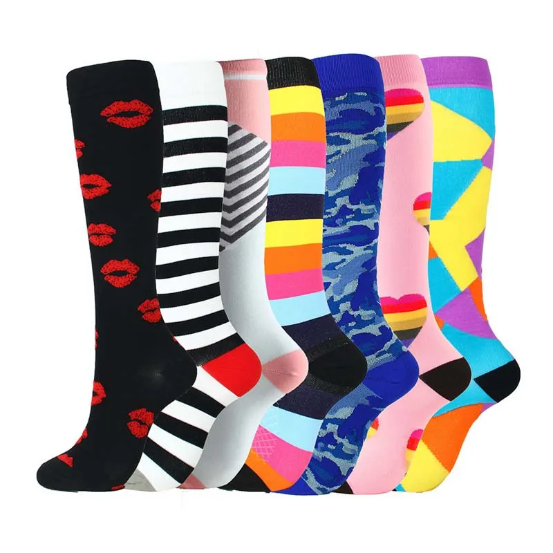 

Woman Professional Compression Socks Breathable Travel Activities Fit For Nurses Shin Splints Flight Travel