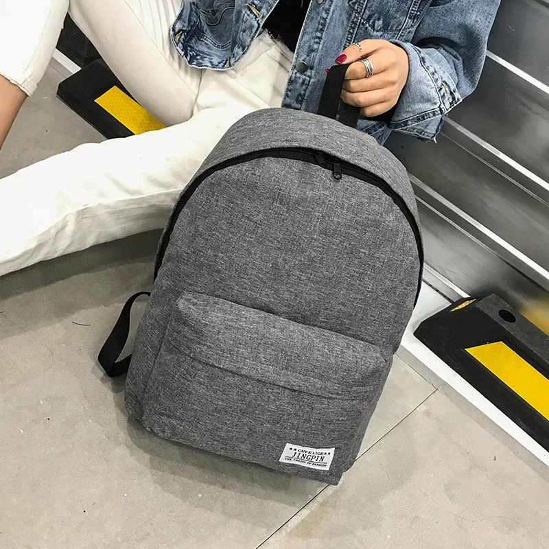 Женские повседневные холщовые рюкзаки для женщин серые синие сумки с двойными