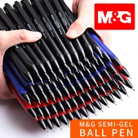 mg w3002 smooth oil ballpoint pen retractable 0 7mm blue black red ink semi gel ball pen value pack for school office supplies