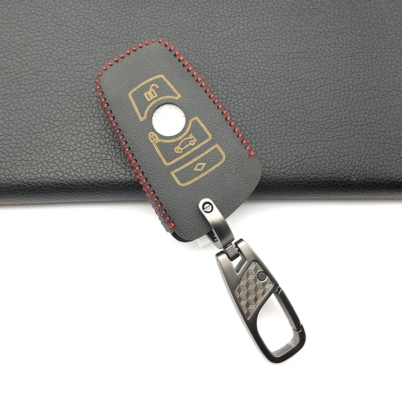 3 кнопки 100% кожи автомобиль дистанционного брелок в виде ракушки Чехол для BMW M1 M2 M3