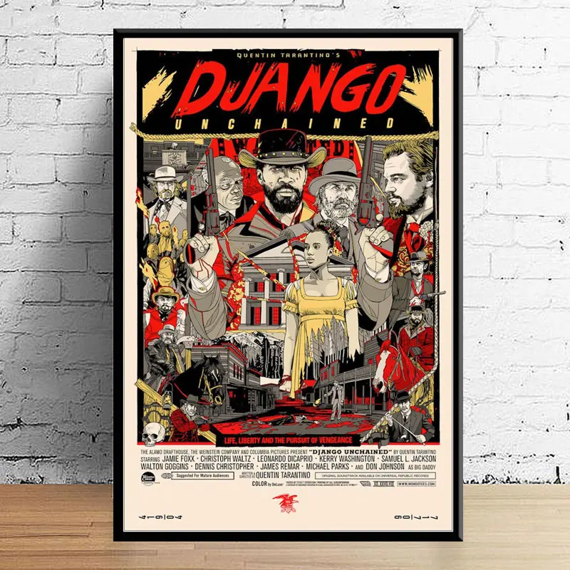 Постер и принты Quentin Tarantino Django Unchained классический винтажный художественный