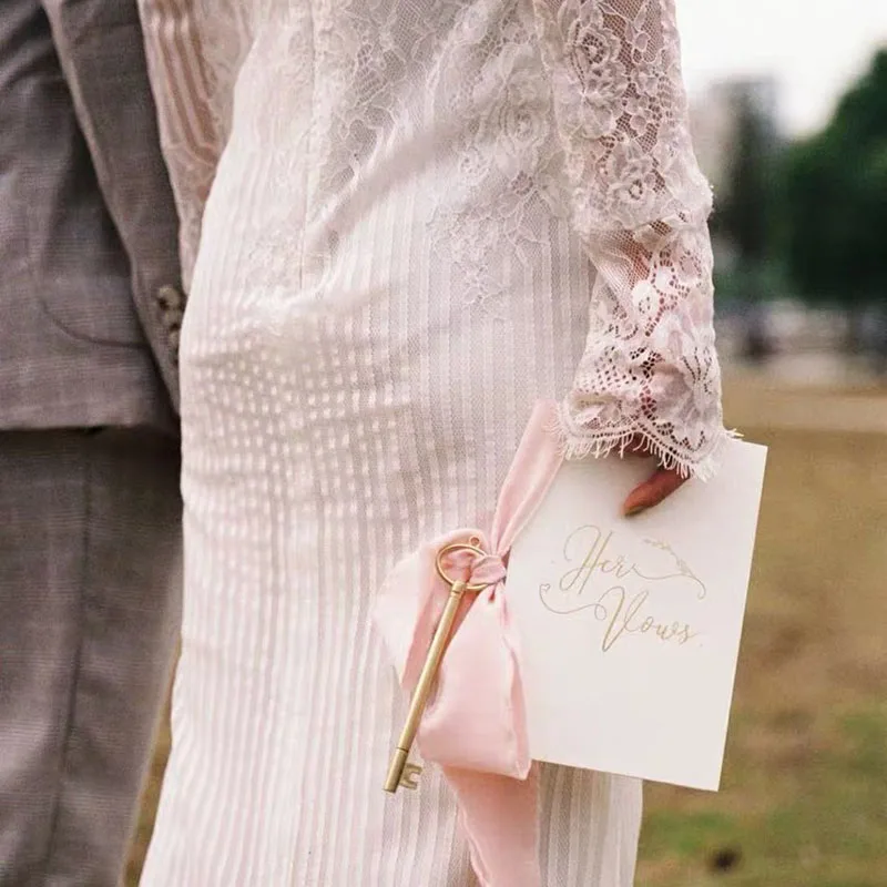 2 шт. свадебные открытки с шелковой лентой ручки романтичные вечерние украшения