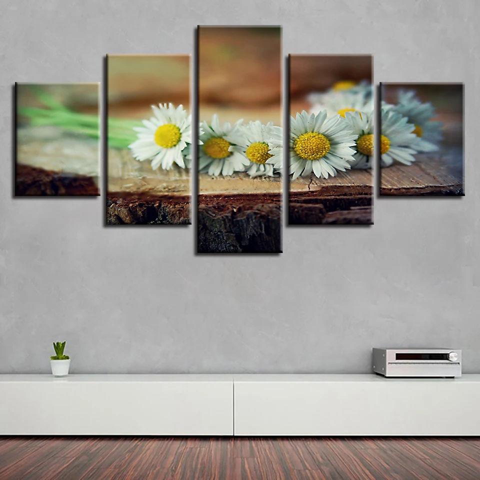 Плакат с цветами розовый красный жёлтый белый фиолетовый синий черный стены 5