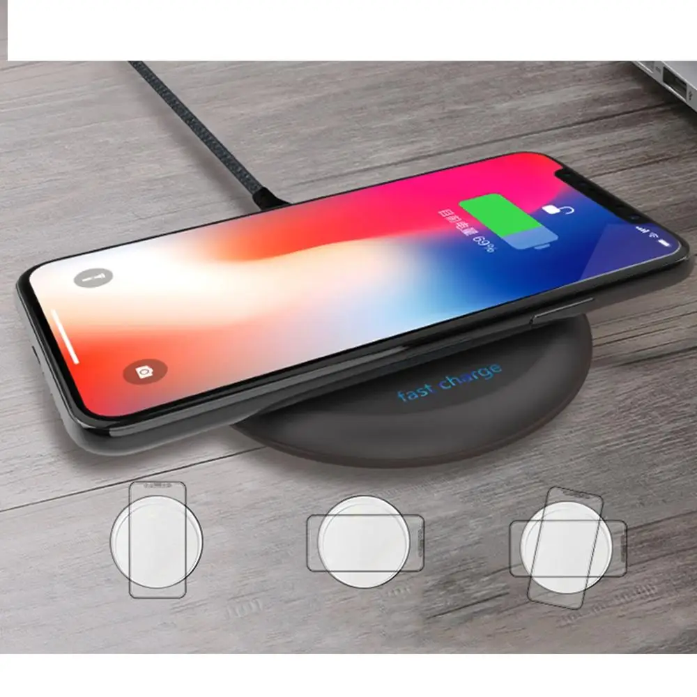 

HAMTOD M1 Intelligent UFO Design Qi Standard Wireless Charger with Indicator Light, Support Fast Charging For iPhone, Galaxy, mi