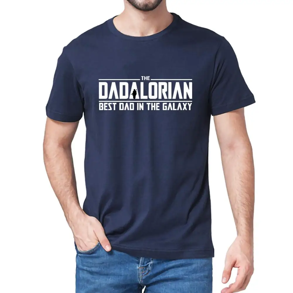 

Unisex 100% Cotton The Dadalorian Best Dad in The Galaxy Funny New Men's T-Shirt Women Soft Top Tee Gift Sweatshirt