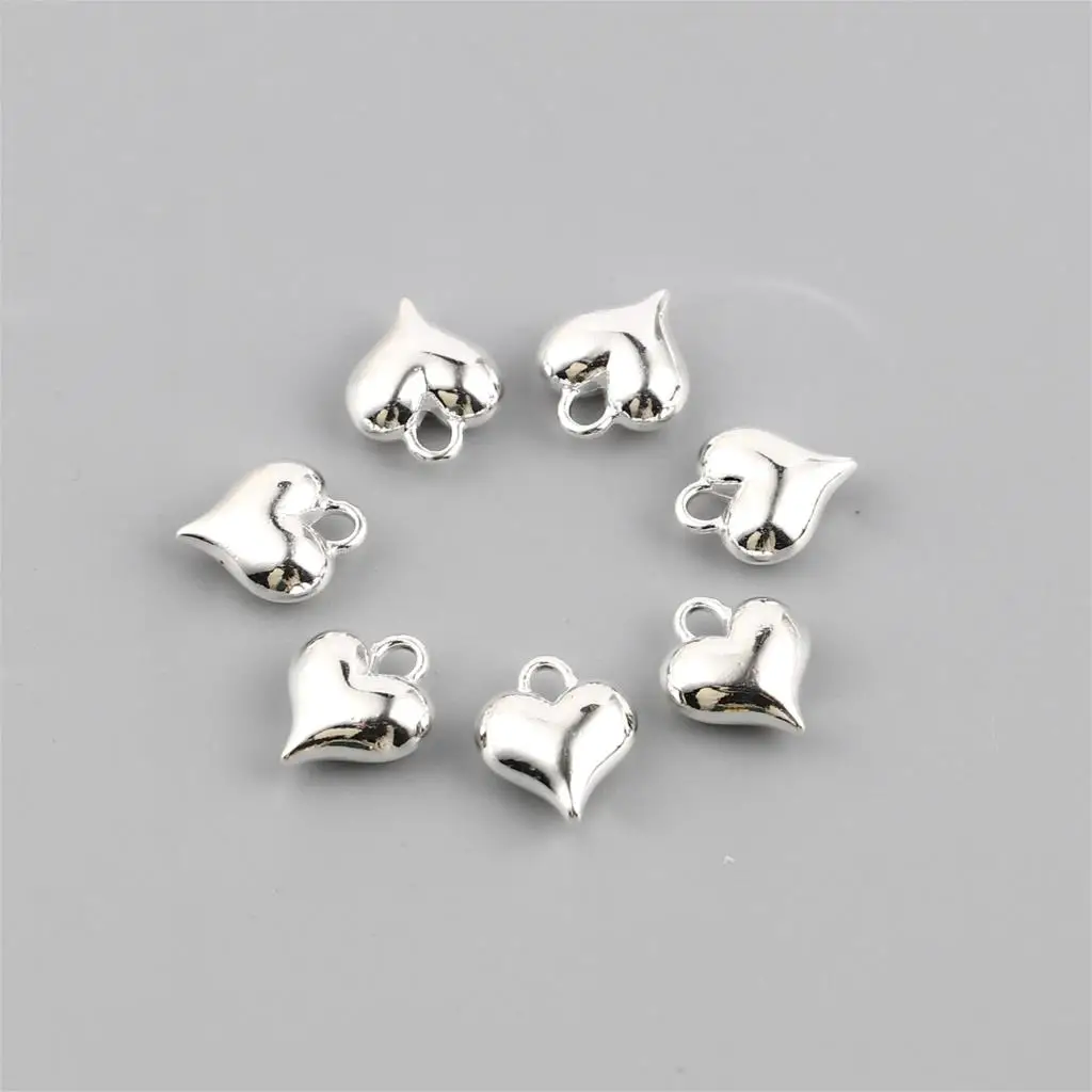 

Подвески DoreenBeads из сплава цинка, в форме сердца, золотые, подвески серебряного цвета пробы, 13 х11 мм, 10 шт.