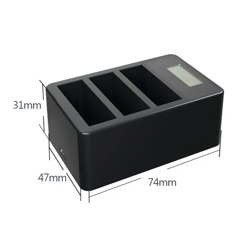 Для Osmo Action battery 3 шт Chager для DJ camera с интеллектуальным ЖК-дисплеем защита от зарядки