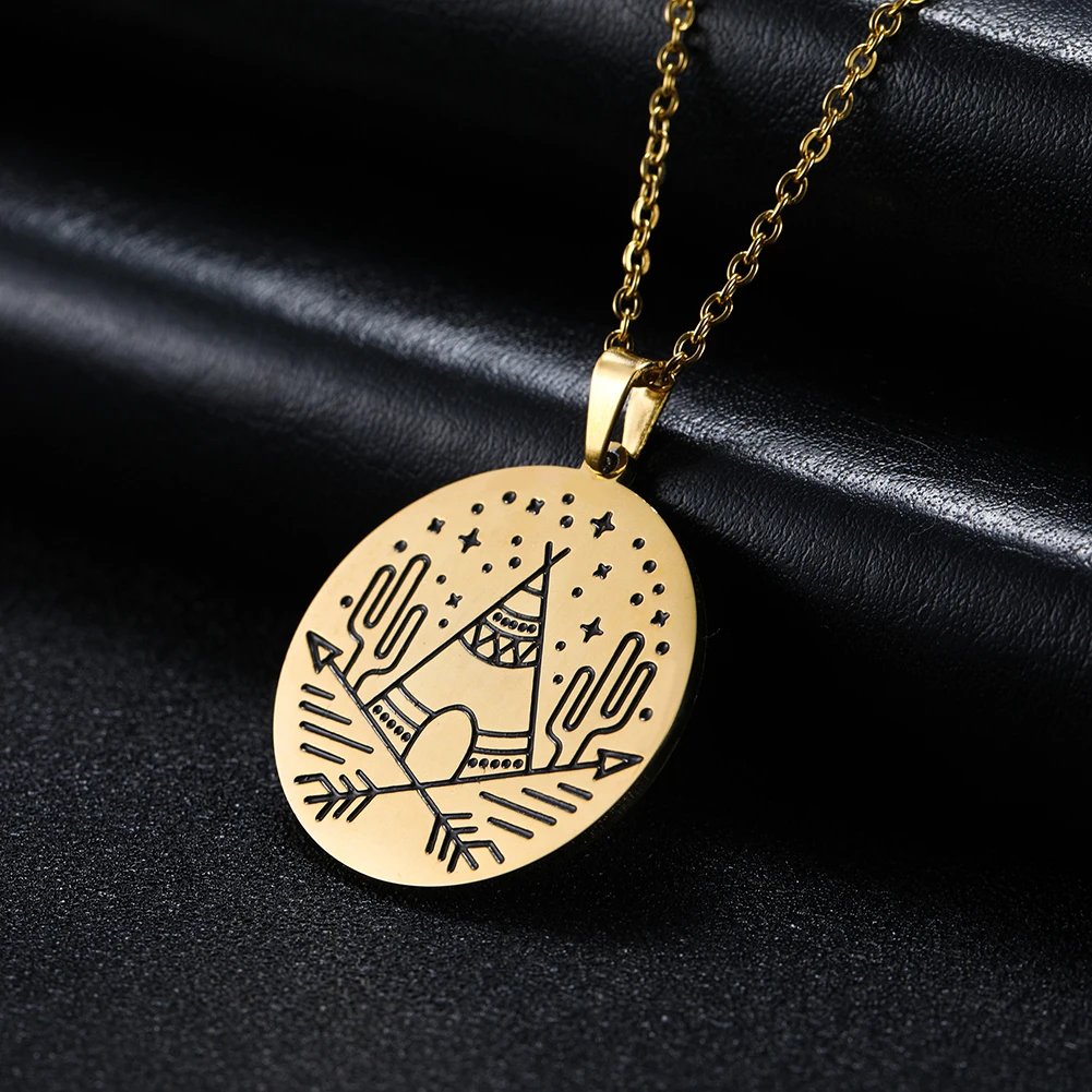 Женская цепочка из нержавеющей стали Viking Vicca золотистого цвета с 24