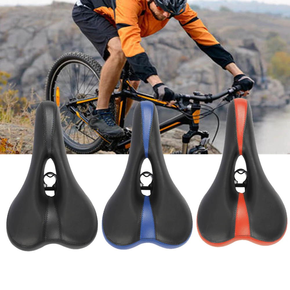 Велосипедное седло амортизирующее полое для горного велосипеда