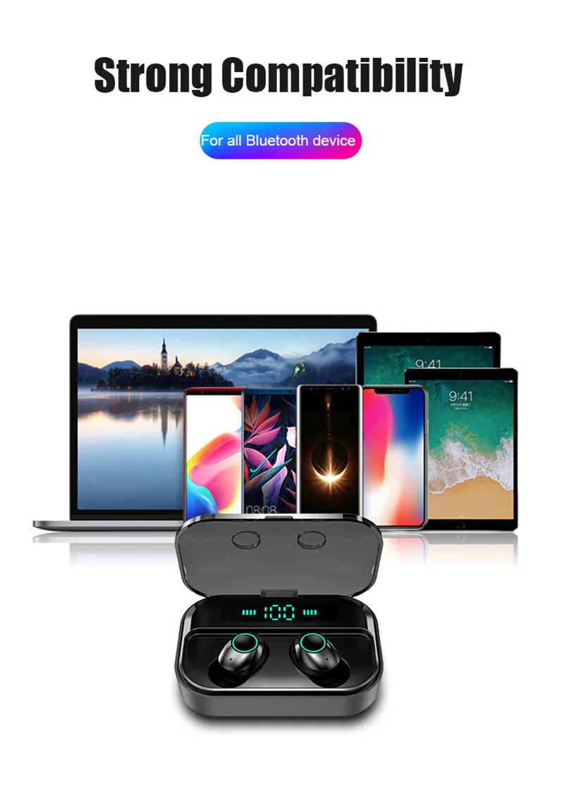 M7 TWS Bluetooth 5,0 наушники стерео беспроводные наушники HiFi Звук Спорт Air Dots Pro Handsfree игровая гарнитура для Xiaomi Redmi