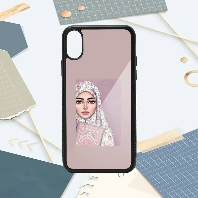 

Muslim Islamic Arabic Hijab Face Gril Phone Case PC for iPhone 11 12 pro XS MAX 8 7 6 6S Plus X 5S SE 2020 XR
