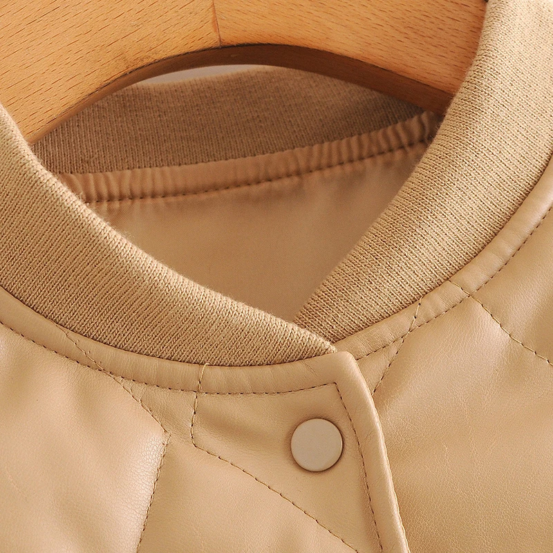 

Wixra Womens Winter Cotton Coat Female Autumn Single Breasted Warm Lingge Collarless Coat Female Slim Jackets