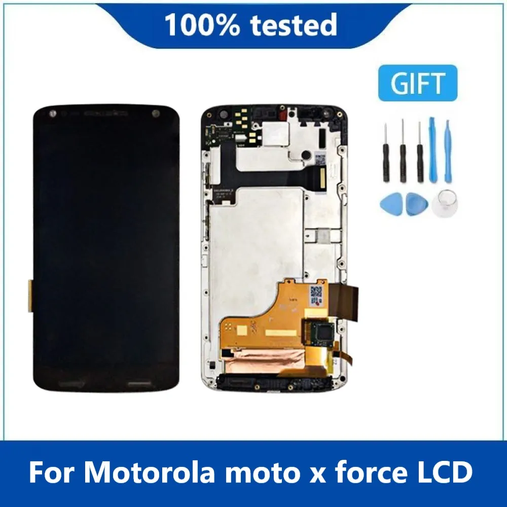 

ЖК-дисплей для Motorola Moto X Force XT1580, сенсорный экран с дигитайзером в сборе, с рамкой AMOLED, Burn-Shadow, оригинал