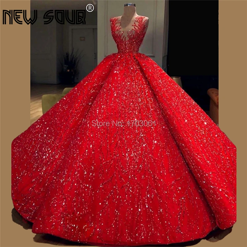 Новейшие арабские женские вечерние платья с красными бусинами платье кафтан 2020