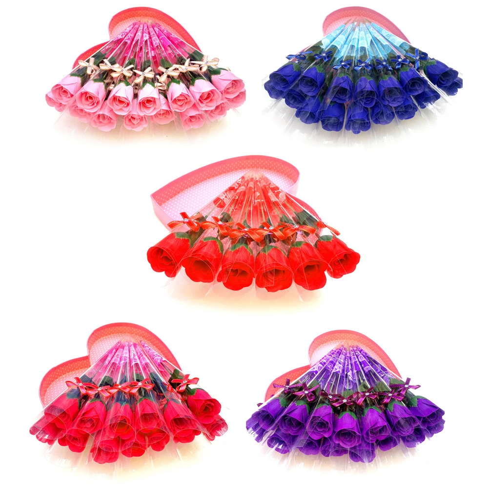 

5 шт./компл. Лавандовое Мыло цветок ароматические для ванной мыло в форме лепестка с подарочной коробкой для или на день матери, на свадьбу, н...