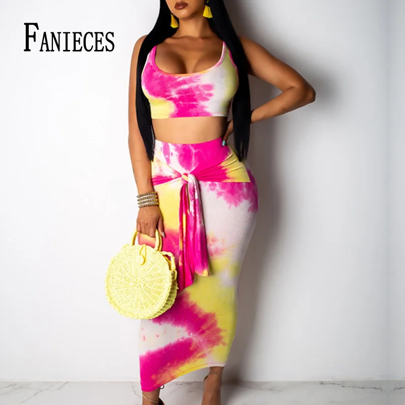 Летний модный сексуальный женский комплект из двух предметов разных цветов