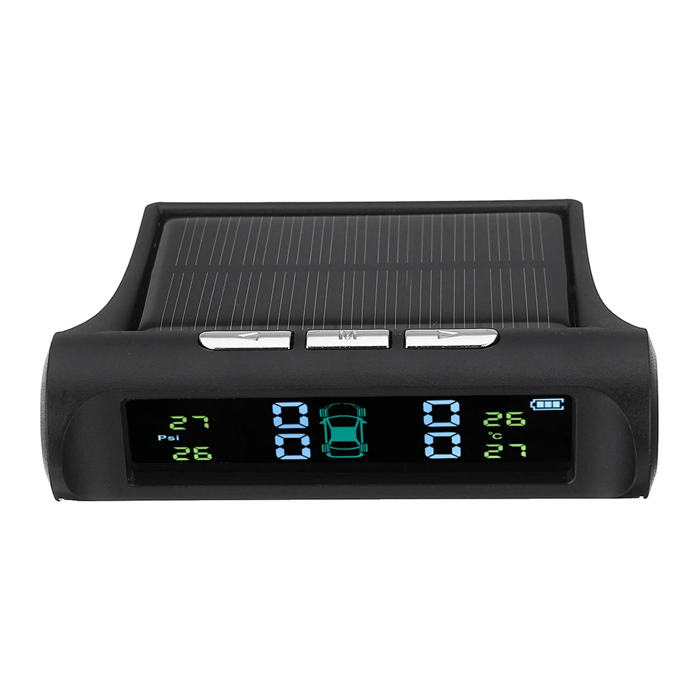 

Universal TPMS Car External 4 Sensor Solar Wireless TPMS Tire Tyre Pressure Monitor