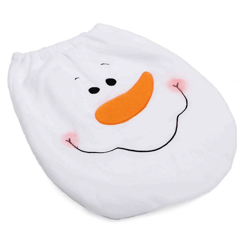 1 шт. милый мультяшный фланелет Снеговик голова крышка унитаза креативная