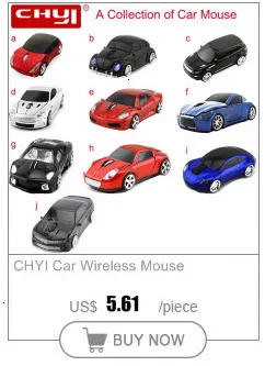CHYI беспроводная мышь Scuderia по форме спортивного автомобиля 2,4 ГГц 1600 dpi Coupe Grand Tour автомобиль оптический светодиодный фонарь Мыши для ПК ноутбука