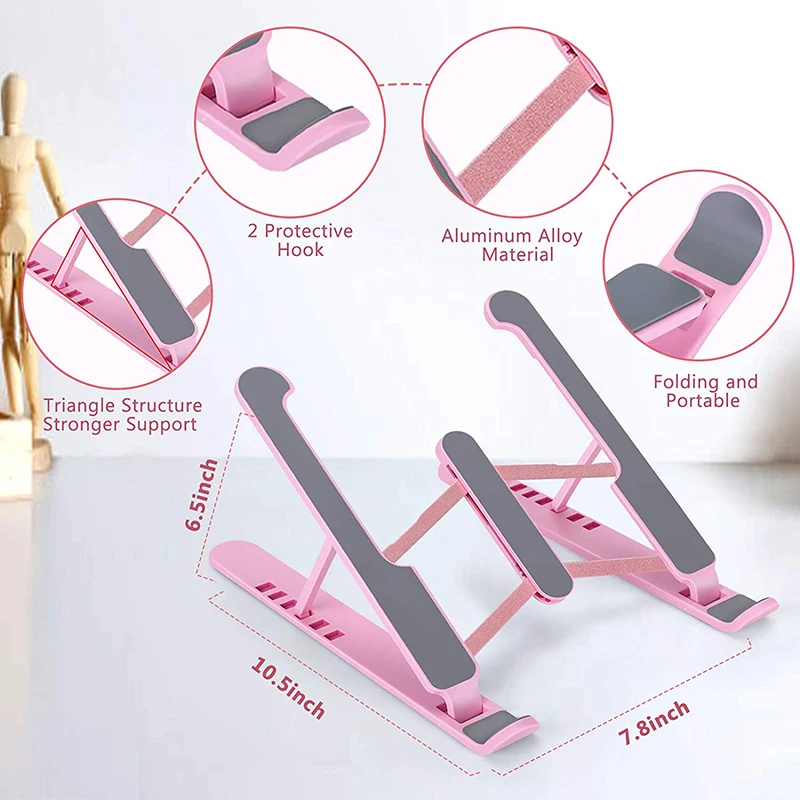 Portable Laptop Stand Adjustable Holder Riser Computer for Desk Notebook Mount with Phone | Автомобили и мотоциклы