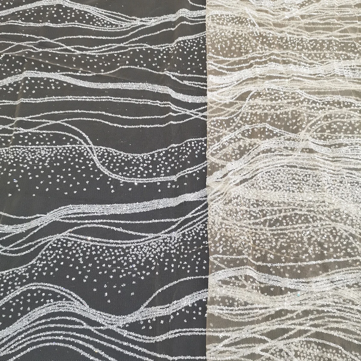 

Wholesales 5 Yards Red New Style Tulle Net Lace Fabric For Party Wedding Dresses & Garment With Glitter Sequins Lace