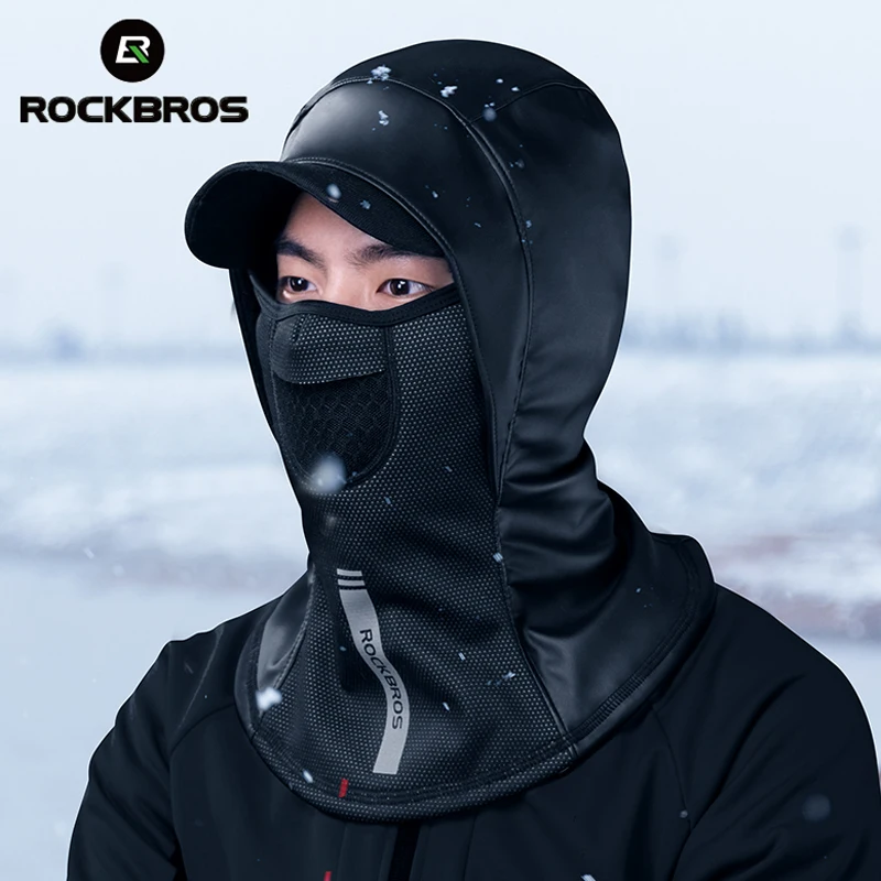 ROCKBROS теплые флисовые лыжные головные уборы ветрозащитные Слюнявчики для катания