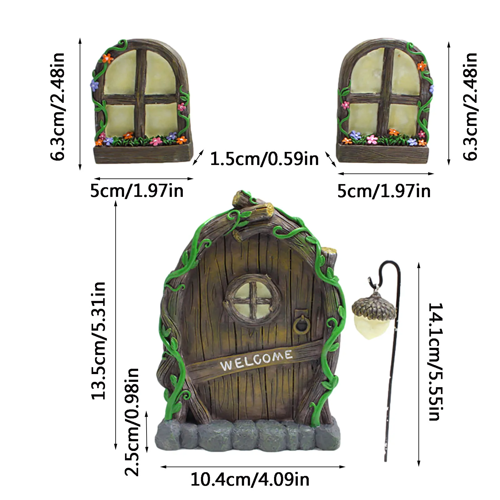 Diy эльф из смолы светящийся дверь Набор для творчества дверное украшение